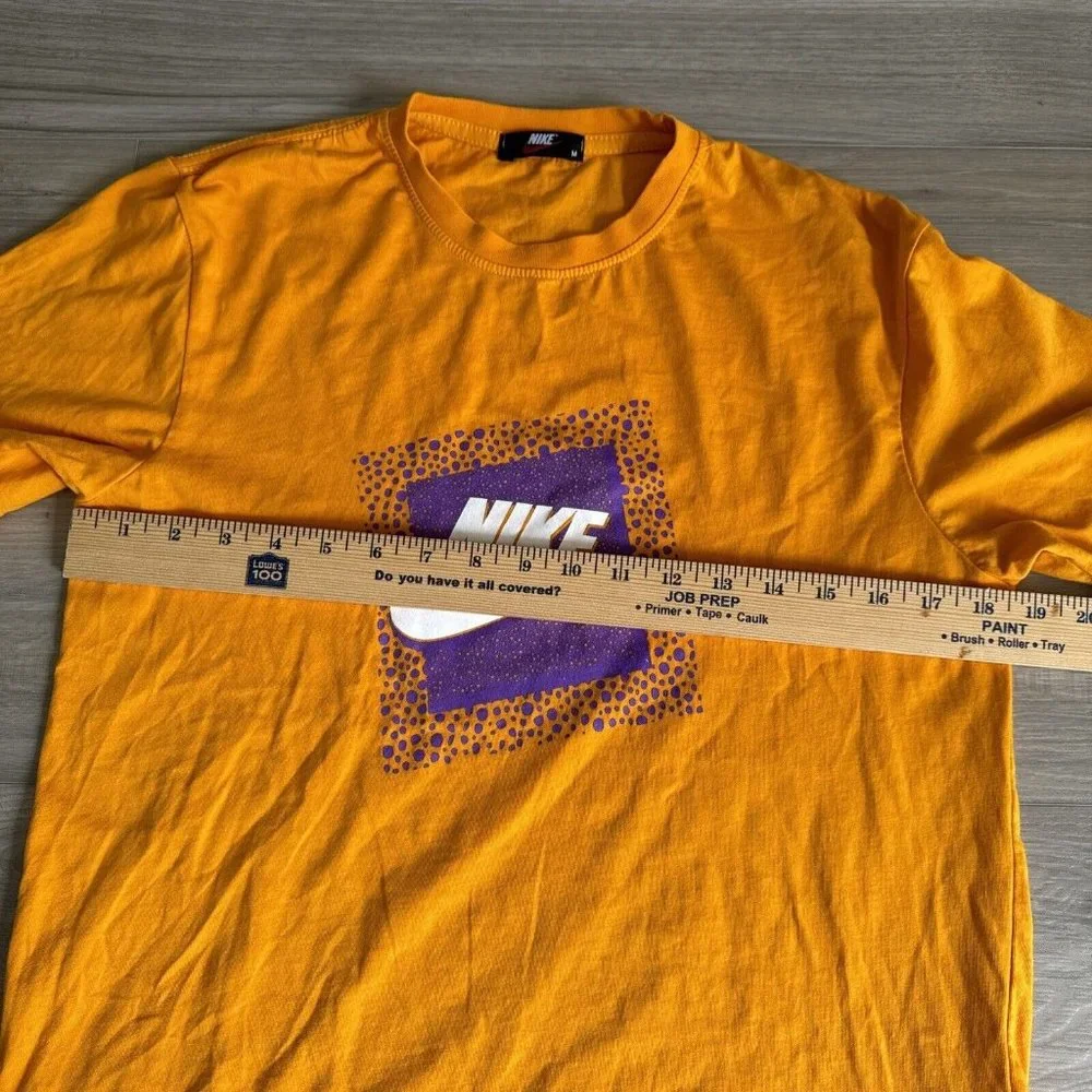 Vintage NIKE Orange Yellow Purple Lakers Shirt Men’s Size‎ Medium VTG